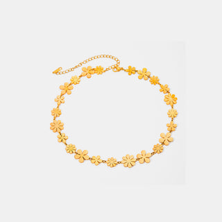 18K Gold-Plated Flower Necklace